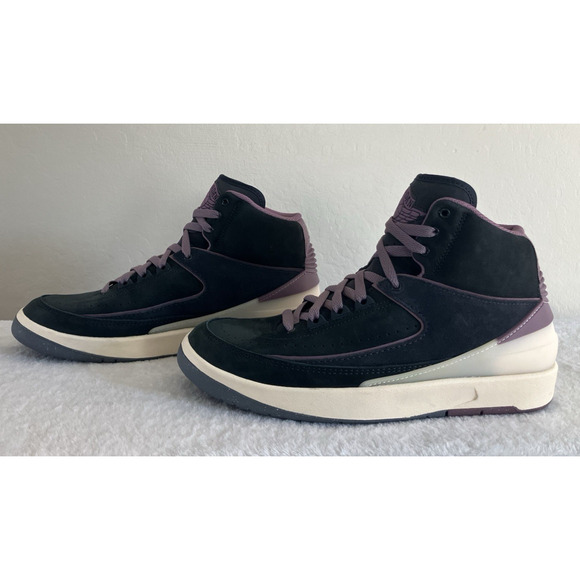 Womens Size 9.5 Mens 8 Nike Air Jordan 2 Retro Off Noir Mauve Basketball Shoes - Picture 2 of 14